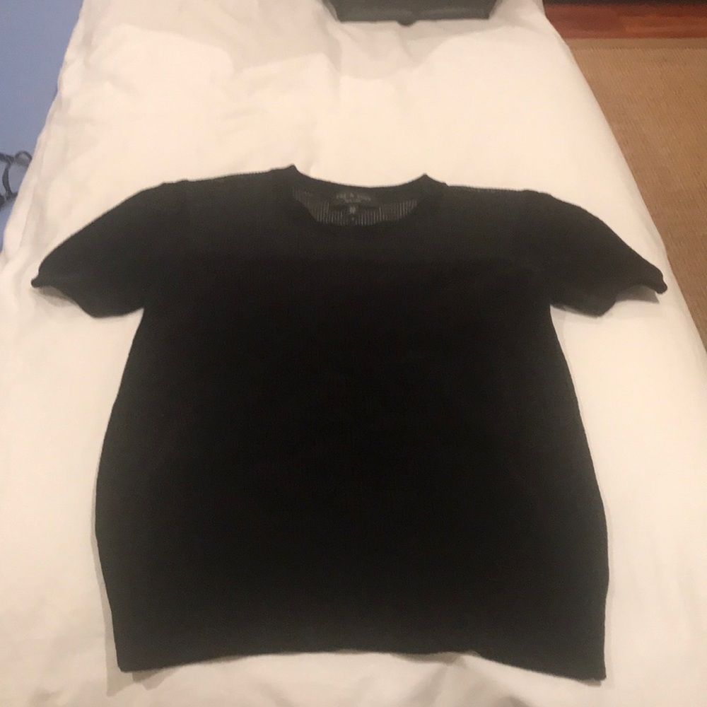 Black chenille top